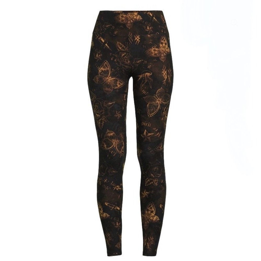 No Boundaries Sueded Ankle Leggings XXS/XS New with Tags Tattoo Print Butterfly